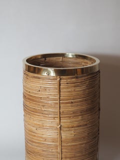 Bastón italiano vintage y paraguas / cesta de latón al estilo de  Crespi