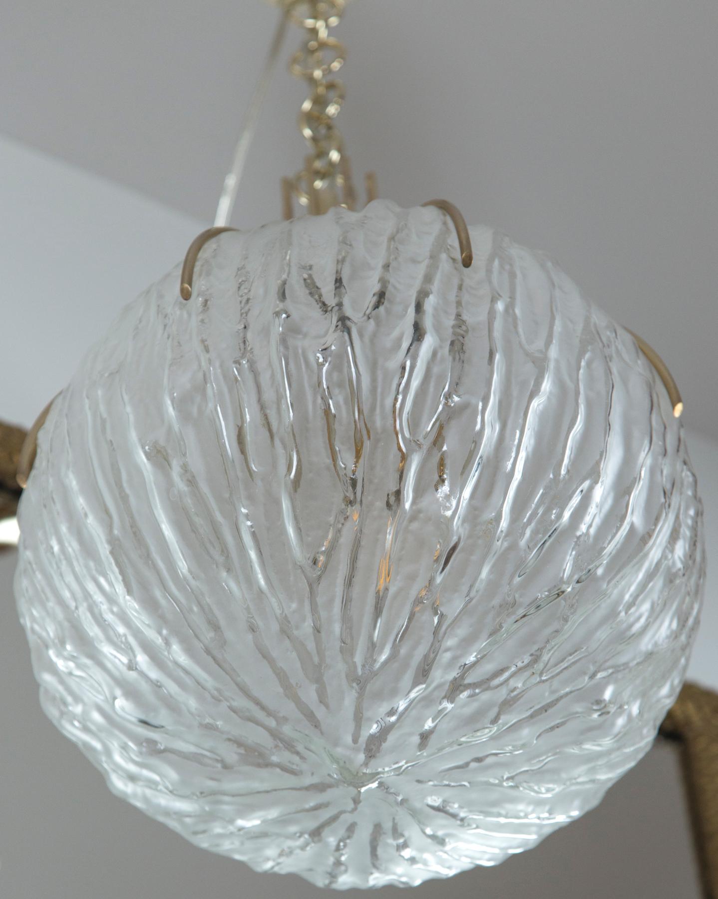 Art Glass Vintage Italian Pendant Light by Angelo Brotto