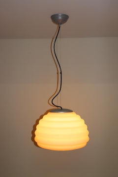 Vintage Italian Pendant Murano Rose Glass Diffuser