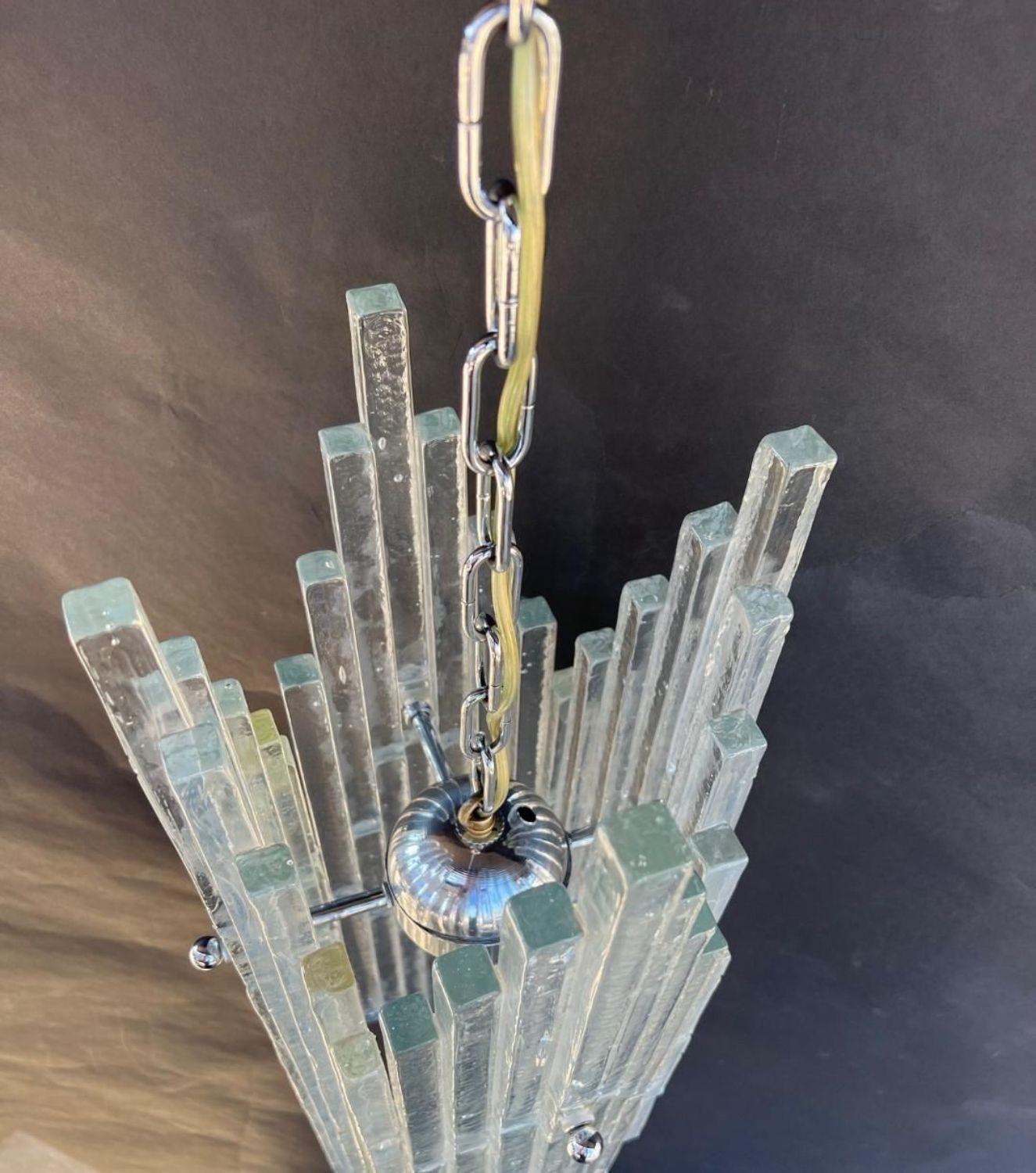 Vintage Italian Pendant with Murano Glass Rods by Poliarte For Sale 5