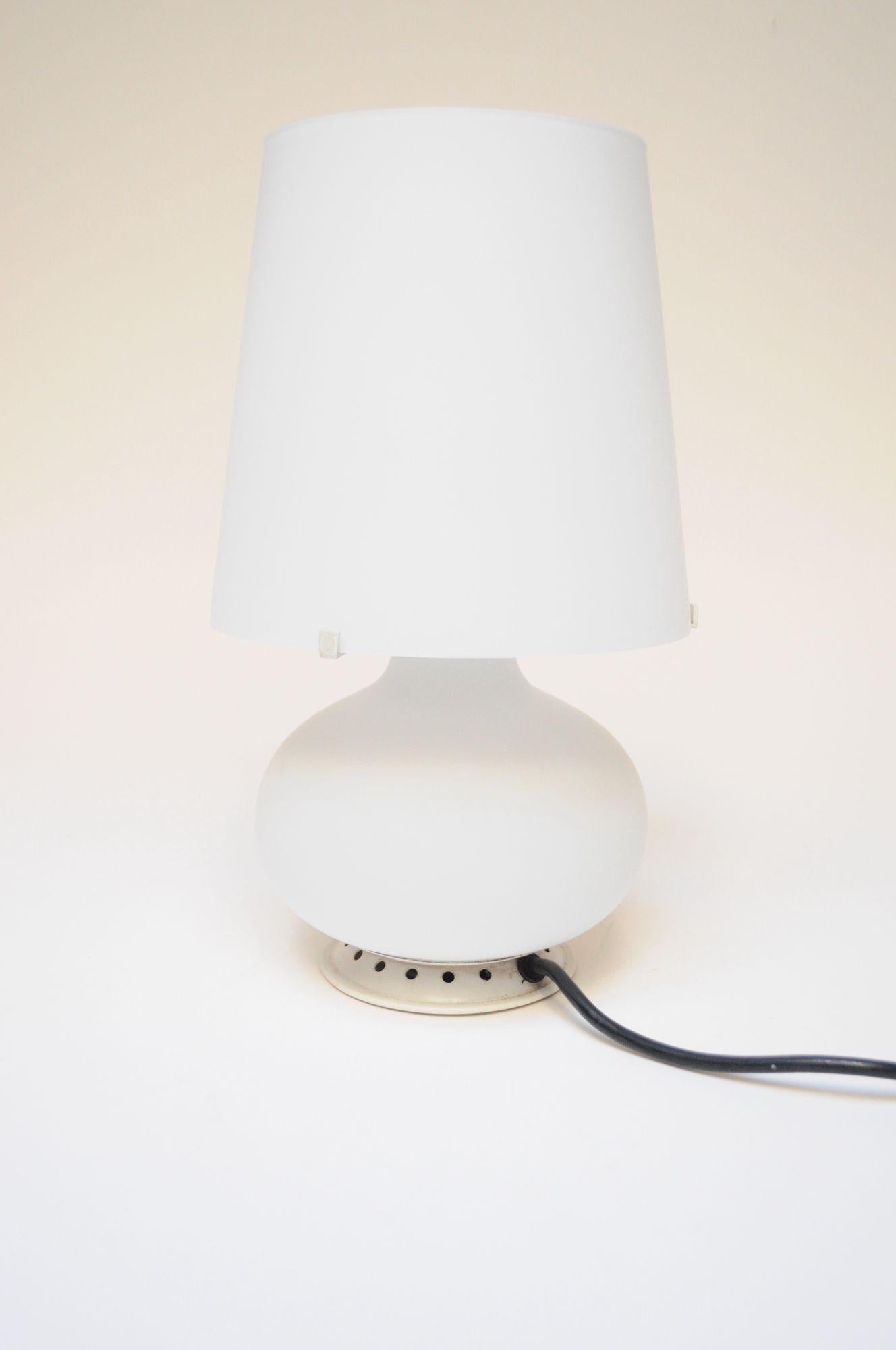 Vintage Italian Glass Petite Table Lamp di Max Ingrand per Fontana Arte in vendita 7