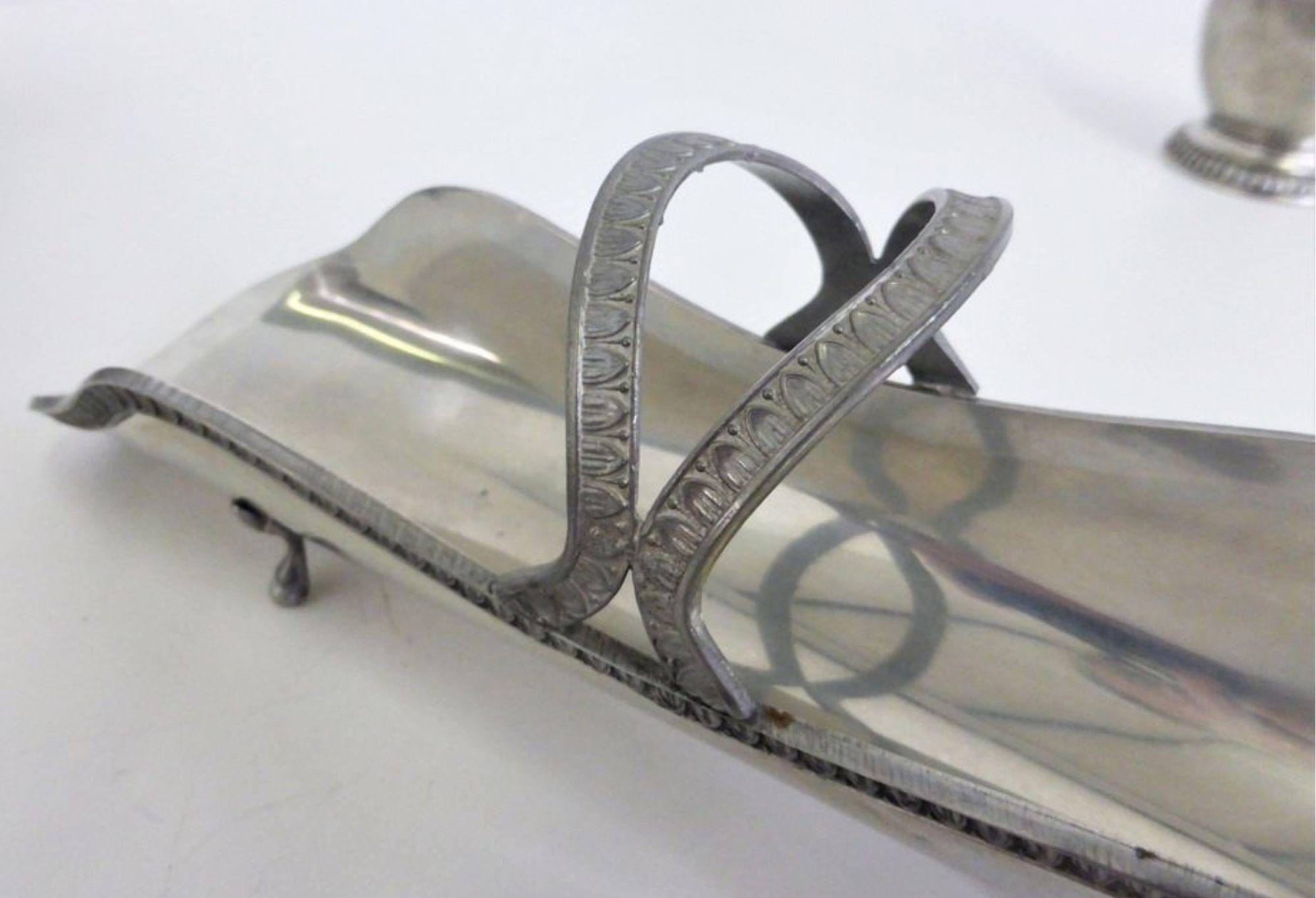 Vintage Italian Pewter Coffee Set, 1950s - Elegancia retro para su colección Mid-20th Century en venta