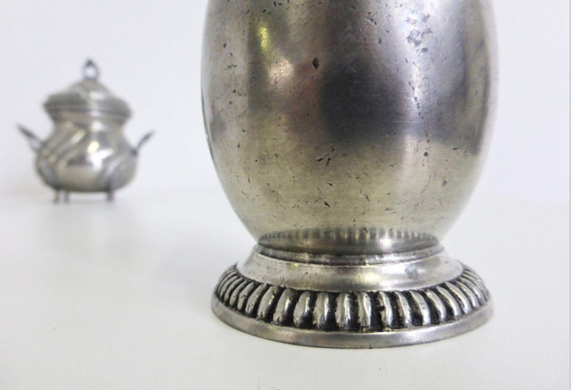 Vintage Italian Pewter Coffee Set, 1950s - Elegancia retro para su colección en venta 1