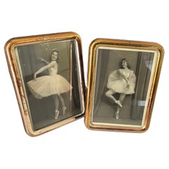 Italienischer Vintage-Bilderrahmen, 1950er Jahre, Bilder von  Set von 2 Fotos einer Tänzerin