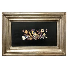 Vintage Italian Pietra Dura Bird Plaque