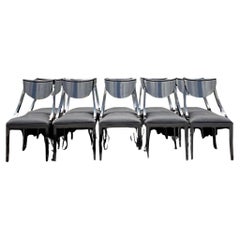 Chaises Kilsmos italiennes Pietro Constantini laquées noires - Lot de 10