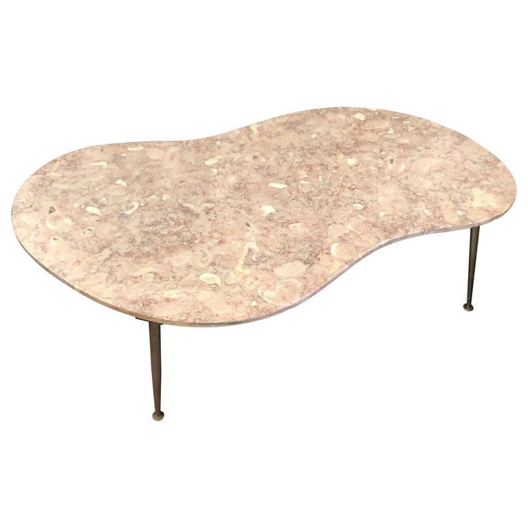 Vintage Italian Pink Marble Coffee Table at 1stDibs