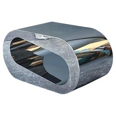 Vintage Italian Polished Chrome Coffee Table