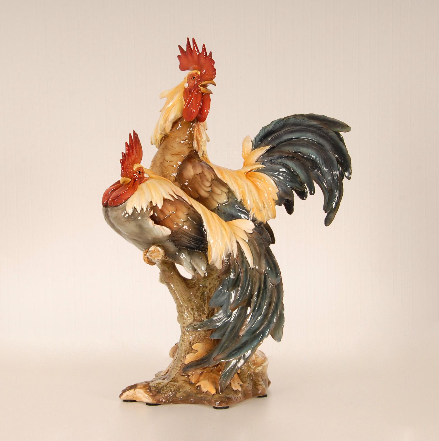 Figurine d'animal vintage en porcelaine italienne Figurine de coq en céramique Cockerel Bird 9