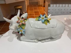 Vintage By  soupière en porcelaine en forme de vache