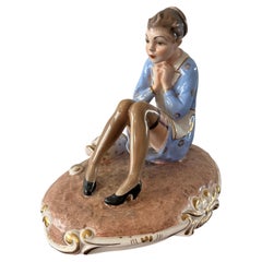 Vintage Italian Porcelain Figure of Maid