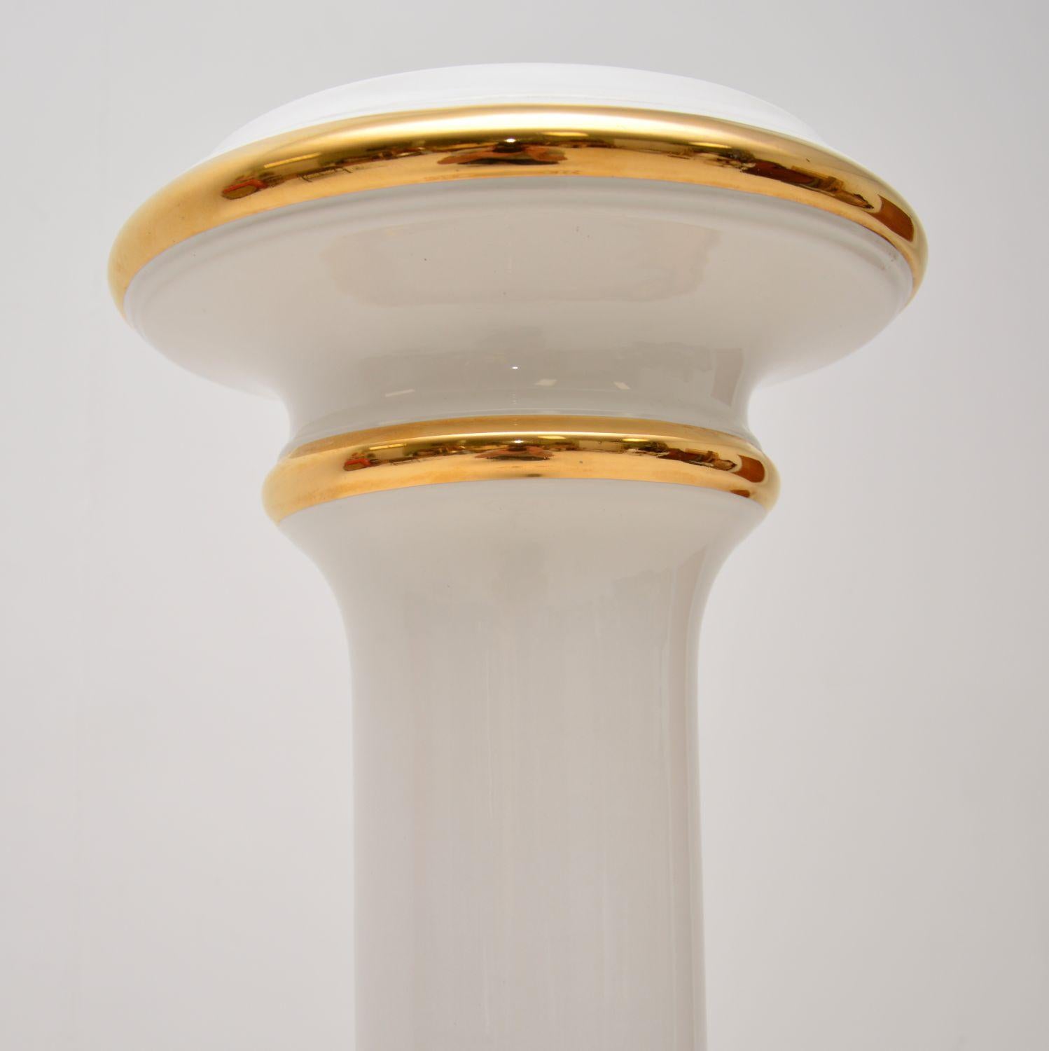 Mid-Century Modern Vintage Italian Porcelain Plant Stand / Pedestal Column For Sale