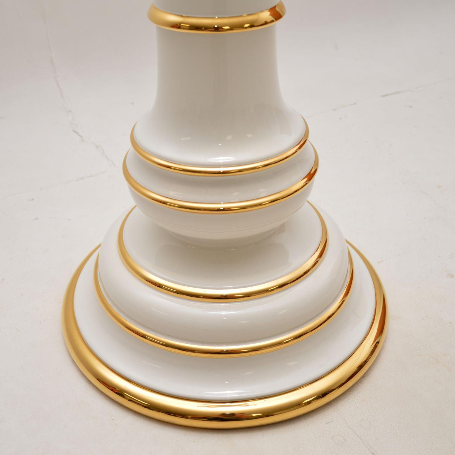 Ceramic Vintage Italian Porcelain Plant Stand / Pedestal Column For Sale