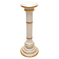 Retro Italian Porcelain Plant Stand / Pedestal Column