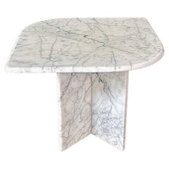 Vintage Italian Post Modern Carrara Tear Drop Beistelltisch