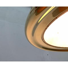 Vintage Italian Postmodern Brass Model S-481 UFO Pendant from Luci Italia, 1970s