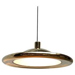 Vintage Italian Postmodern Brass Model S-481 UFO Pendant from Luci Italia, 1970s