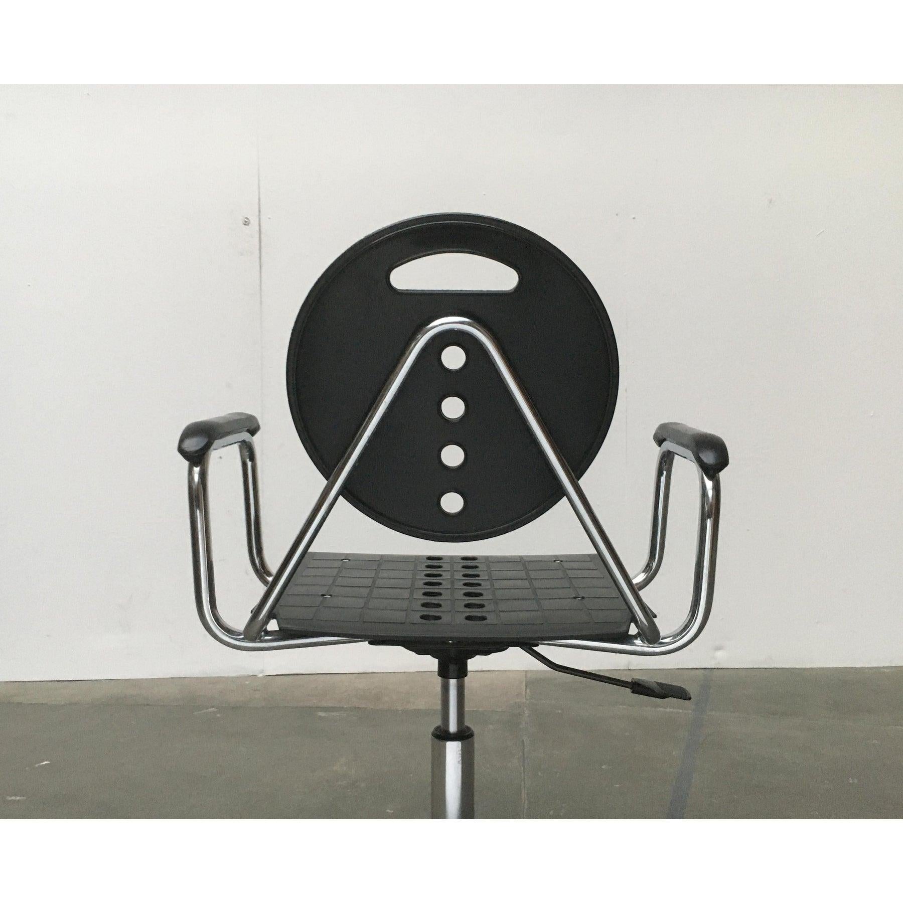 Silla giratoria postmoderna italiana vintage Charlie de Carlo Bimbi & Nilo, años 80 en venta 4