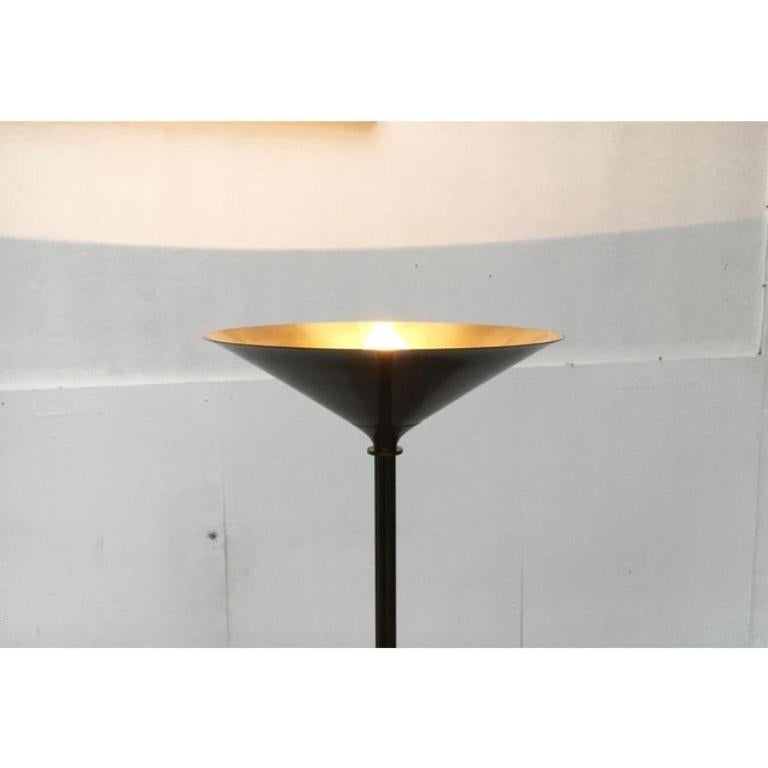 Post-Modern Vintage Italian Postmodern Floor Lamp with Marble Foot, 1970s For Sale