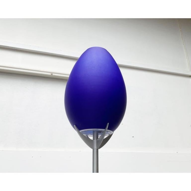Vintage Italian Postmodern Glass Lámpara de pie de Lucente, década de 1990 en venta 4