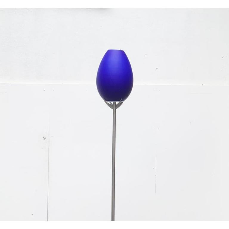 Vintage Italian Postmodern Glass Lámpara de pie de Lucente, década de 1990 en venta 5