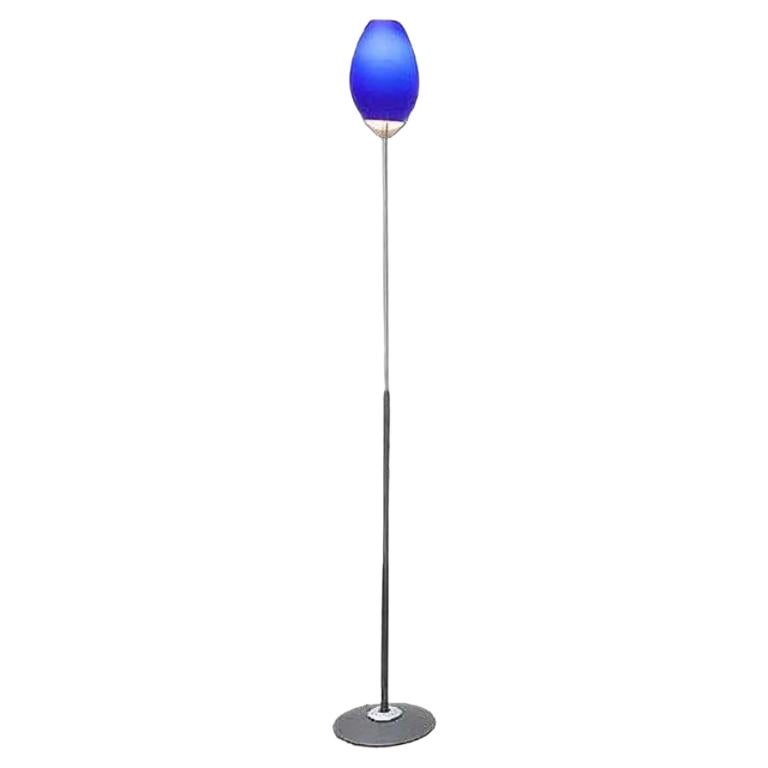 Vintage Italian Postmodern Glass Floor Lamp from Lucente, 1990s