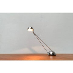 Vintage Italian Postmodern Meridiana Chrome Table Lamp, 1980s
