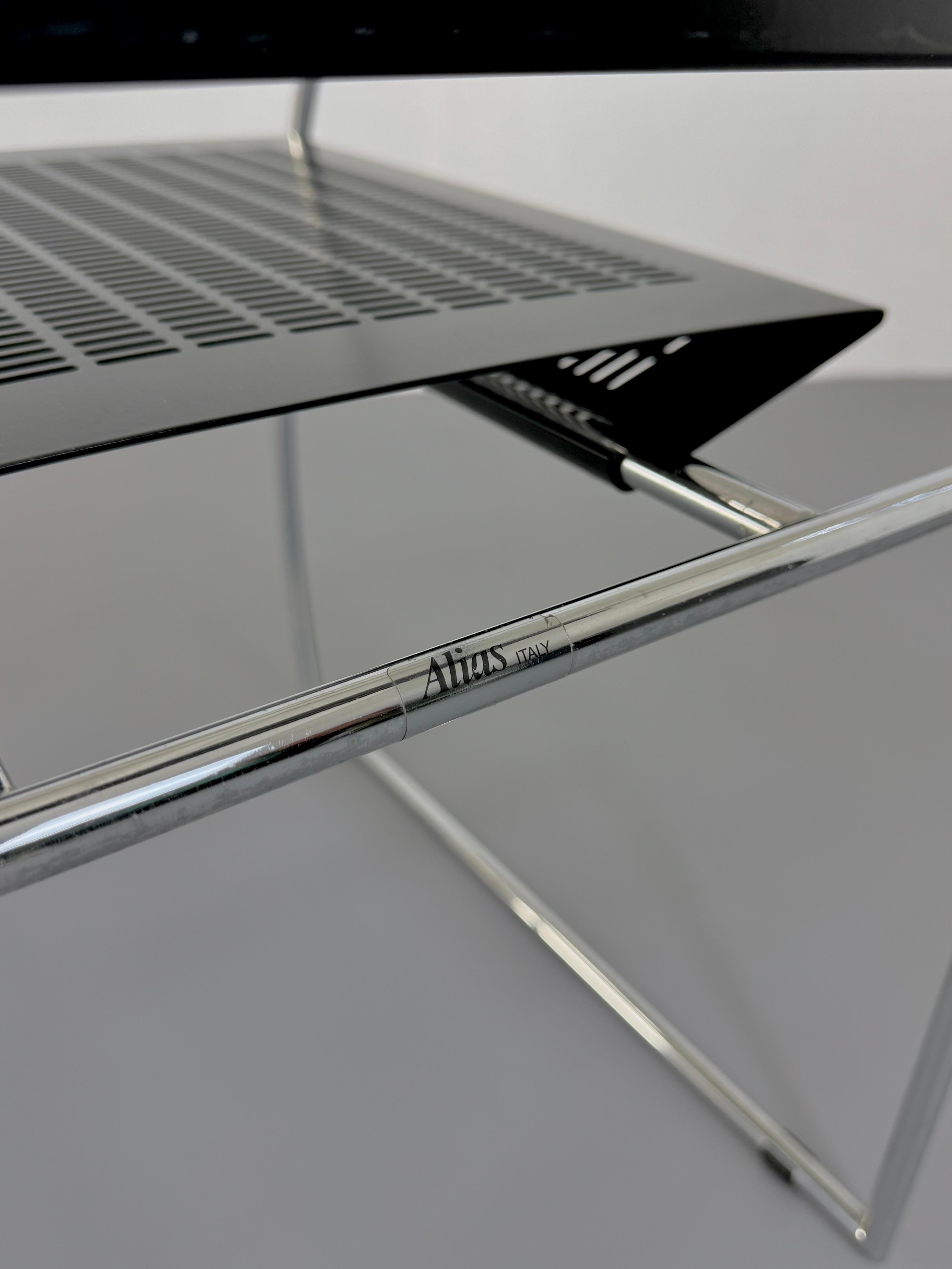 Metal Vintage Italian Postmodern Quinta Chair by Mario Botta for Alias For Sale