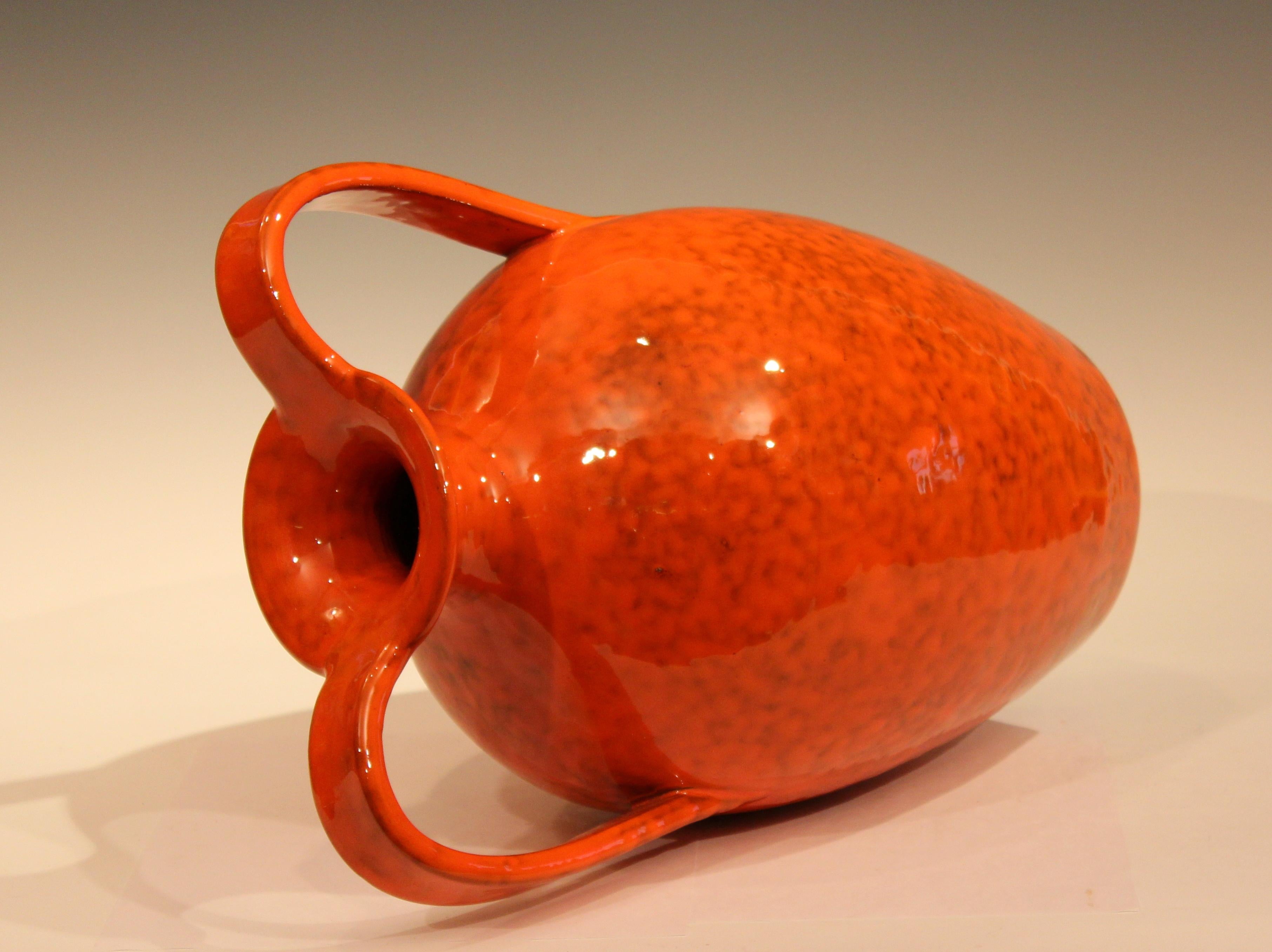 bright orange vase