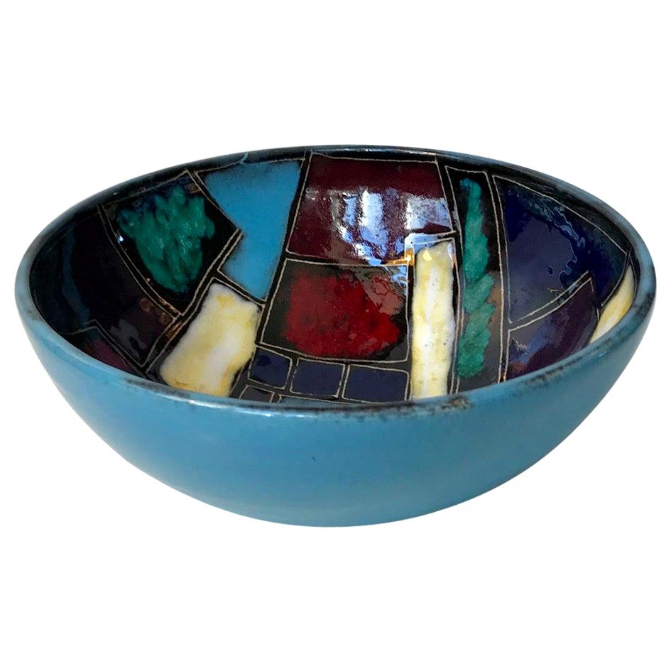 Vintage Italian Pottery Dish or Bowl in the style of Marcello Fantoni, 1960s For Sale