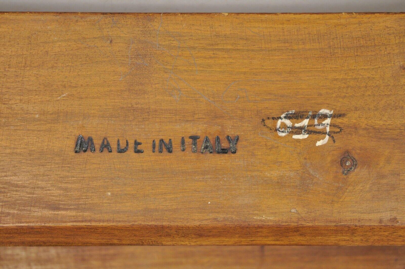 Vintage Italian Provincial Carved Olivewood Library Step Ladder Side Table For Sale 3