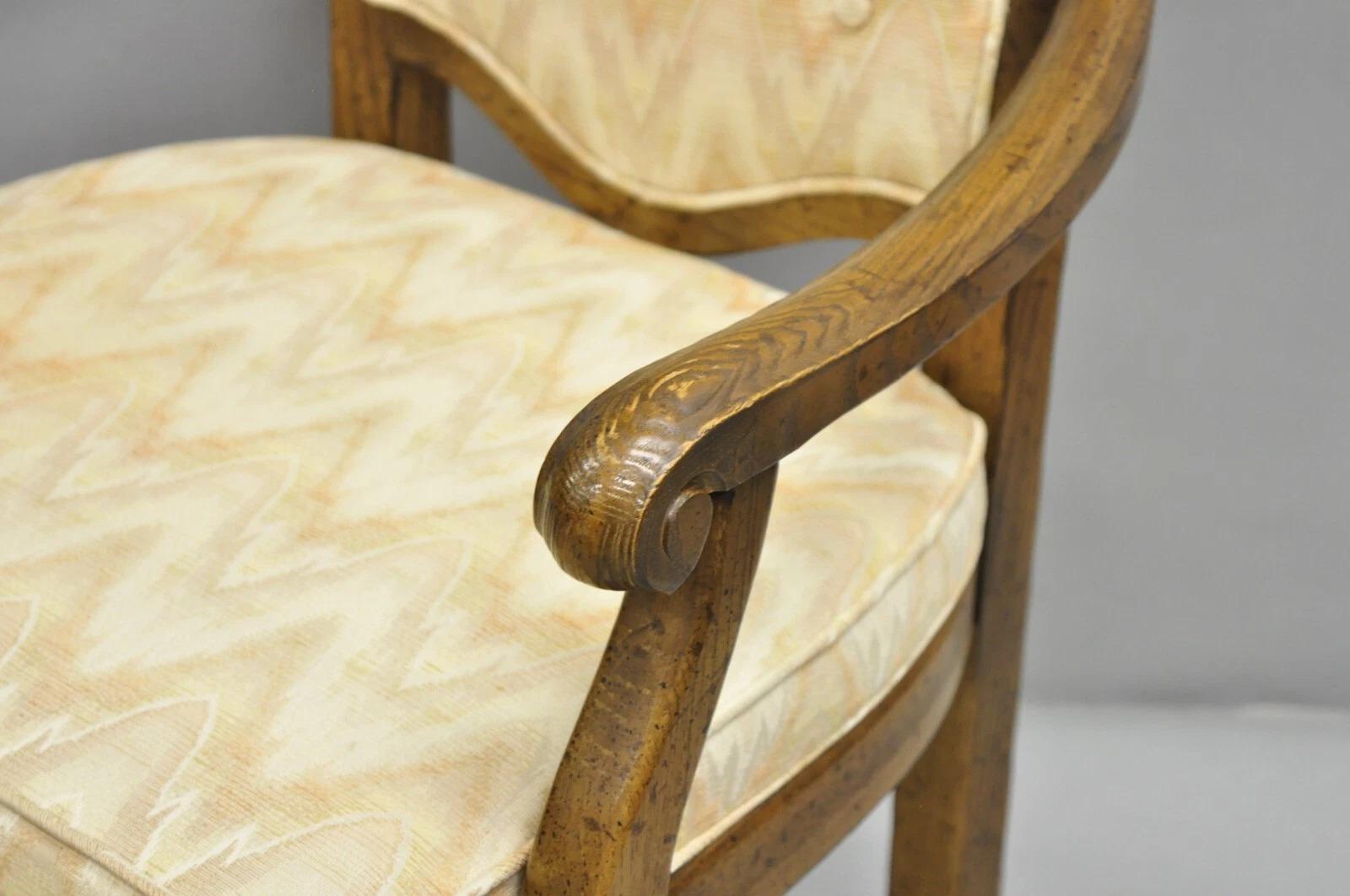 Poltrone da pranzo vintage in legno di Oak Oak Regency - una coppia in vendita 2