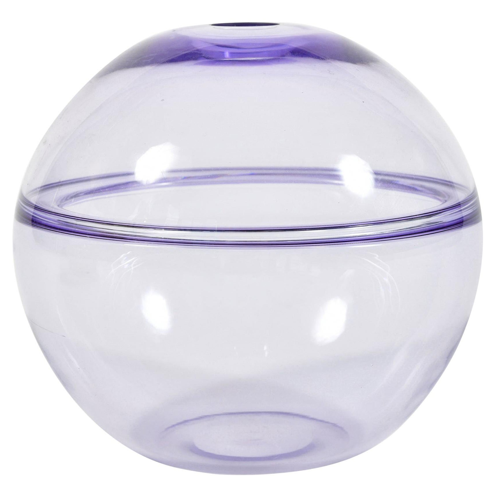 Vase globe de Murano violet italien Bon état - En vente à London, GB