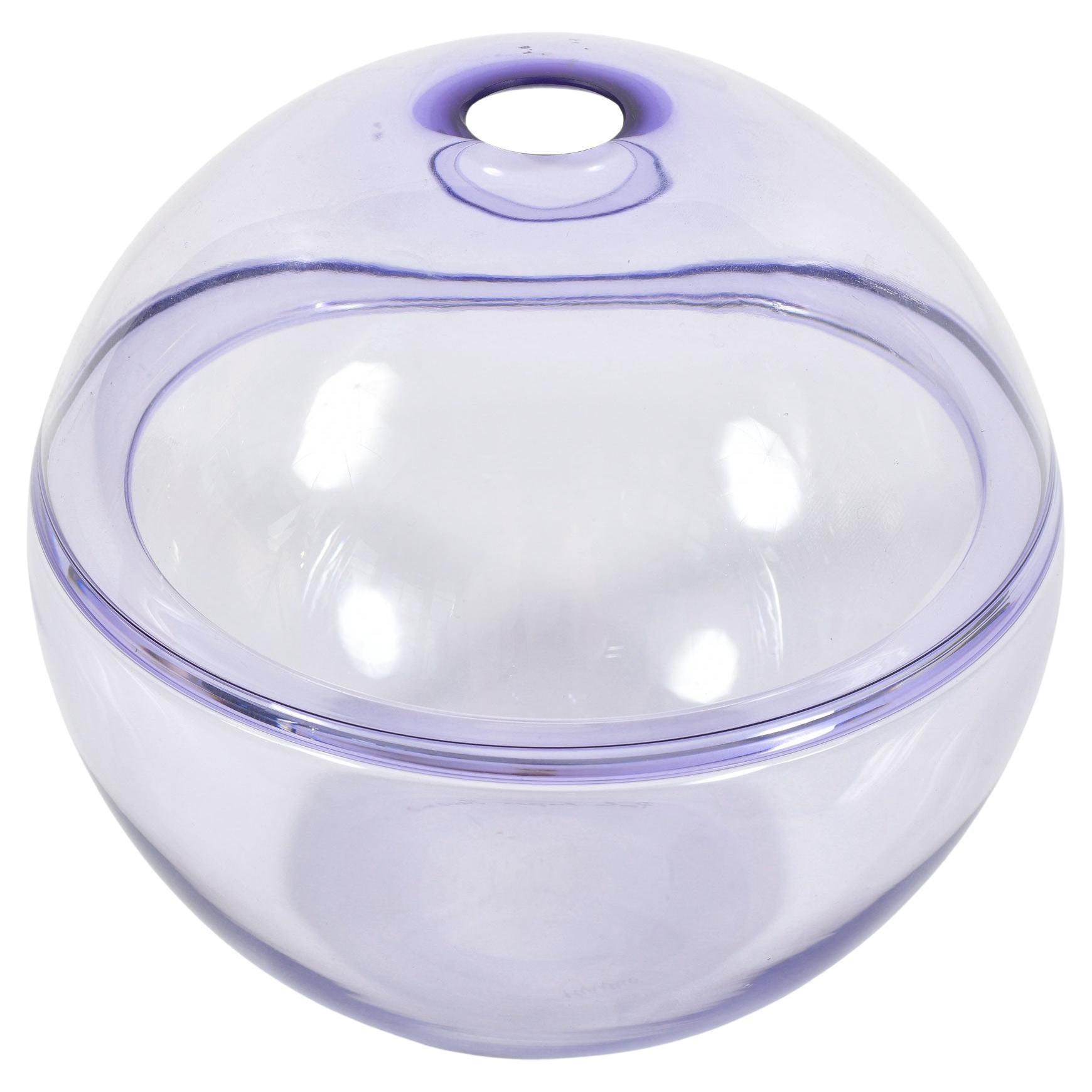 Milieu du XXe siècle Vase globe de Murano violet italien en vente