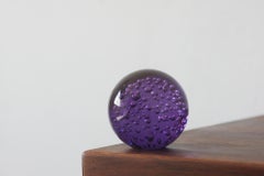 Vintage Italian Purple Paperweight Ball, 1970