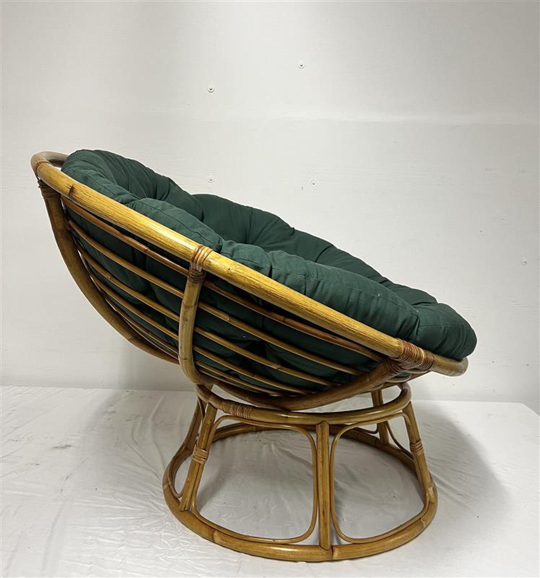 Mid-20th Century Vintage Italian Rattan Club Chair For Sale