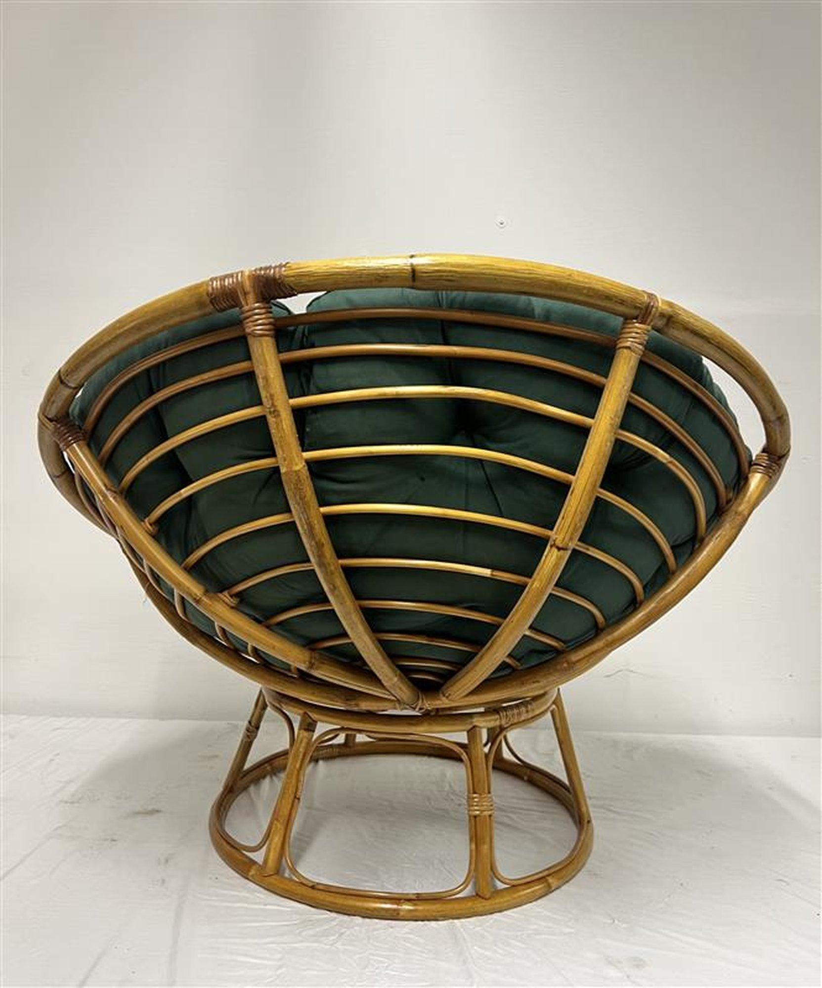 Fabric Vintage Italian Rattan Club Chair For Sale