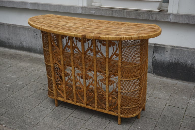 Vintage Italian Rattan Cocktail Bar at 1stDibs vintage cocktail bar