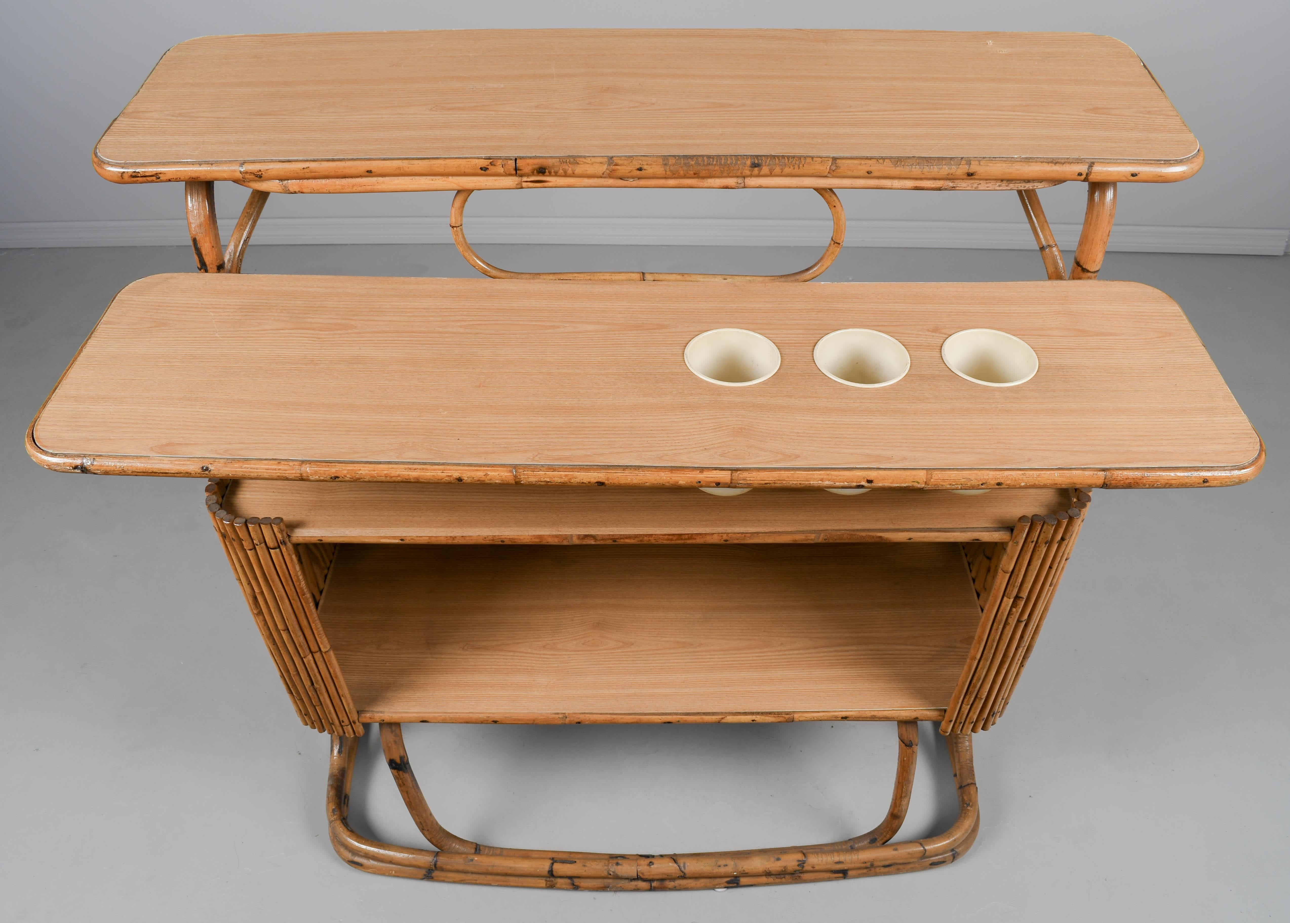 Bar Tiki italien vintage en rotin en vente 3