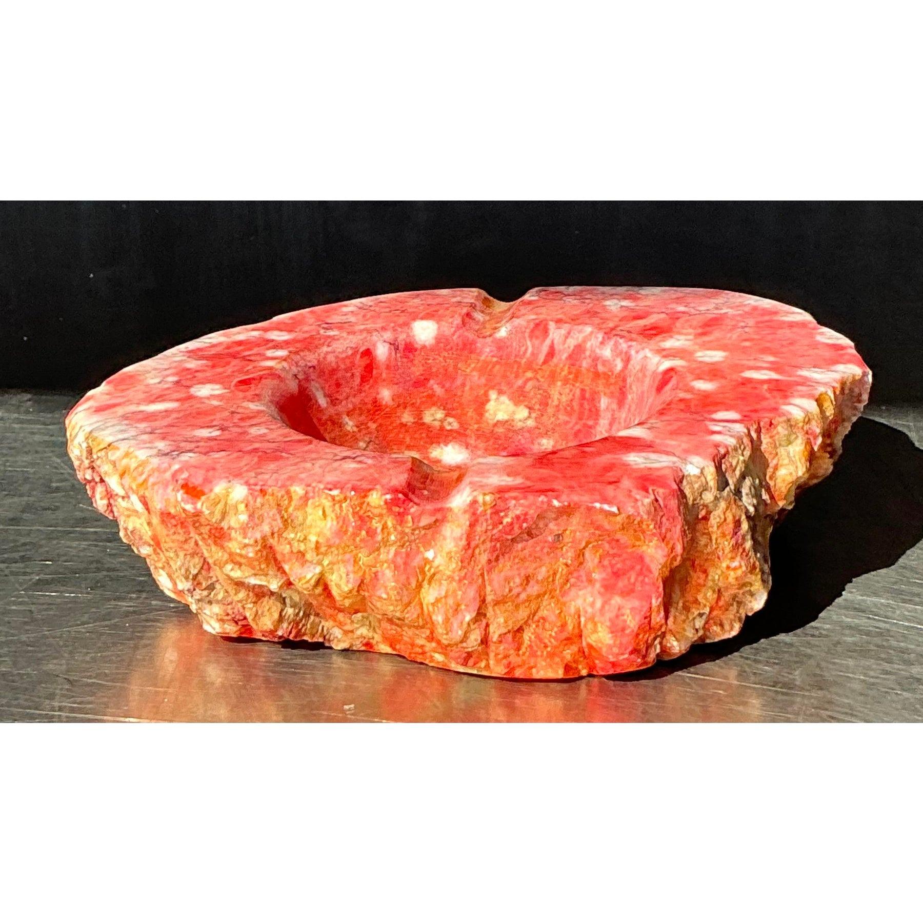 Vintage Italian Raw Edge Marble Ashtray 5