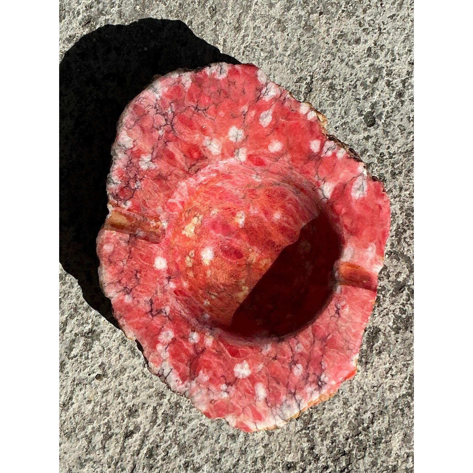 Mid-Century Modern Vintage Italian Raw Edge Marble Ashtray