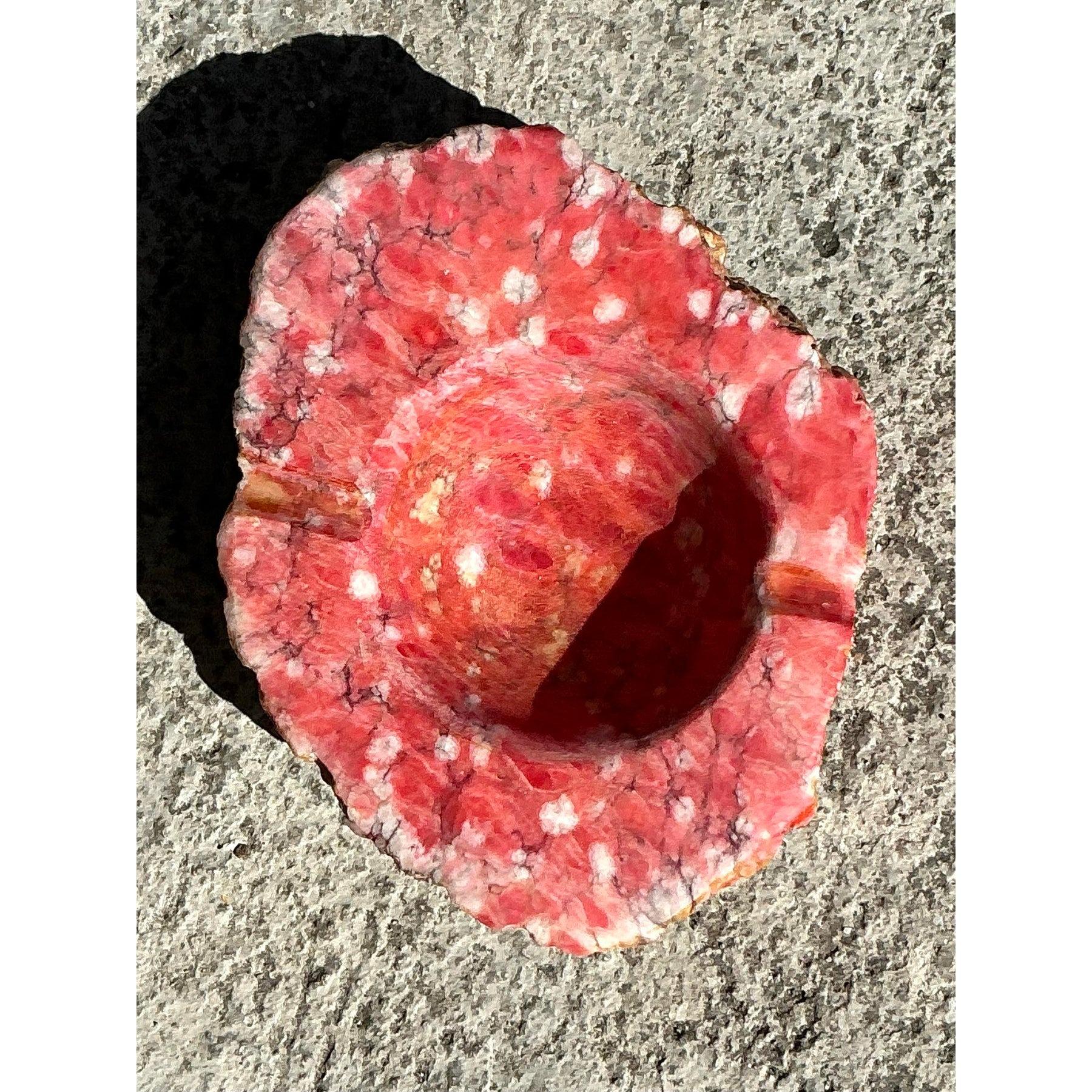 Vintage Italian Raw Edge Marble Ashtray 2