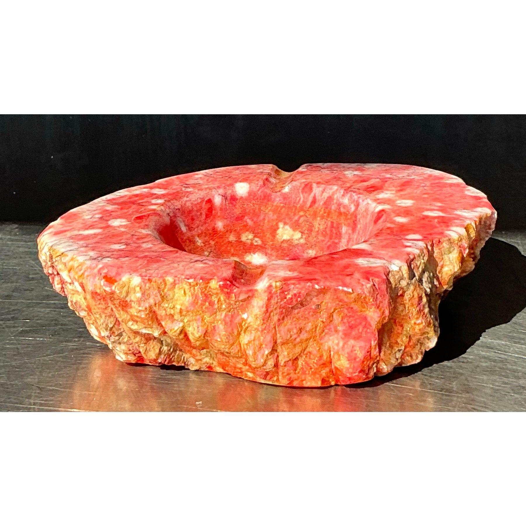 Vintage Italian Raw Edge Marble Ashtray 3