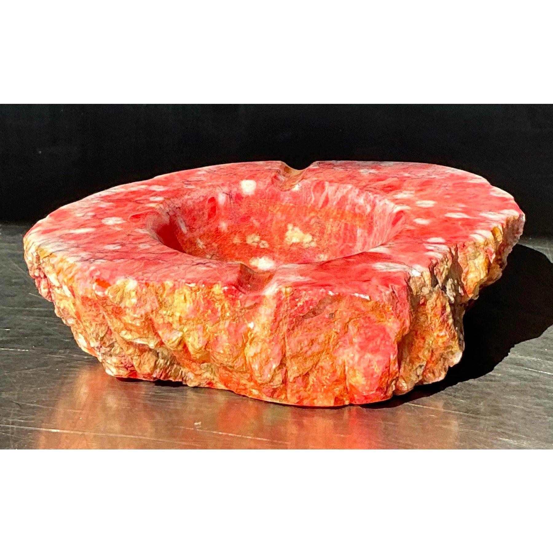 Vintage Italian Raw Edge Marble Ashtray 4