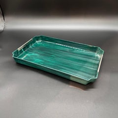 Vintage Italian Rectangular Blue Tray 1980s