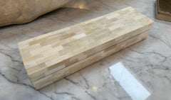 Vintage Italian, Rectangular Cream Bone Inlay Box 1970