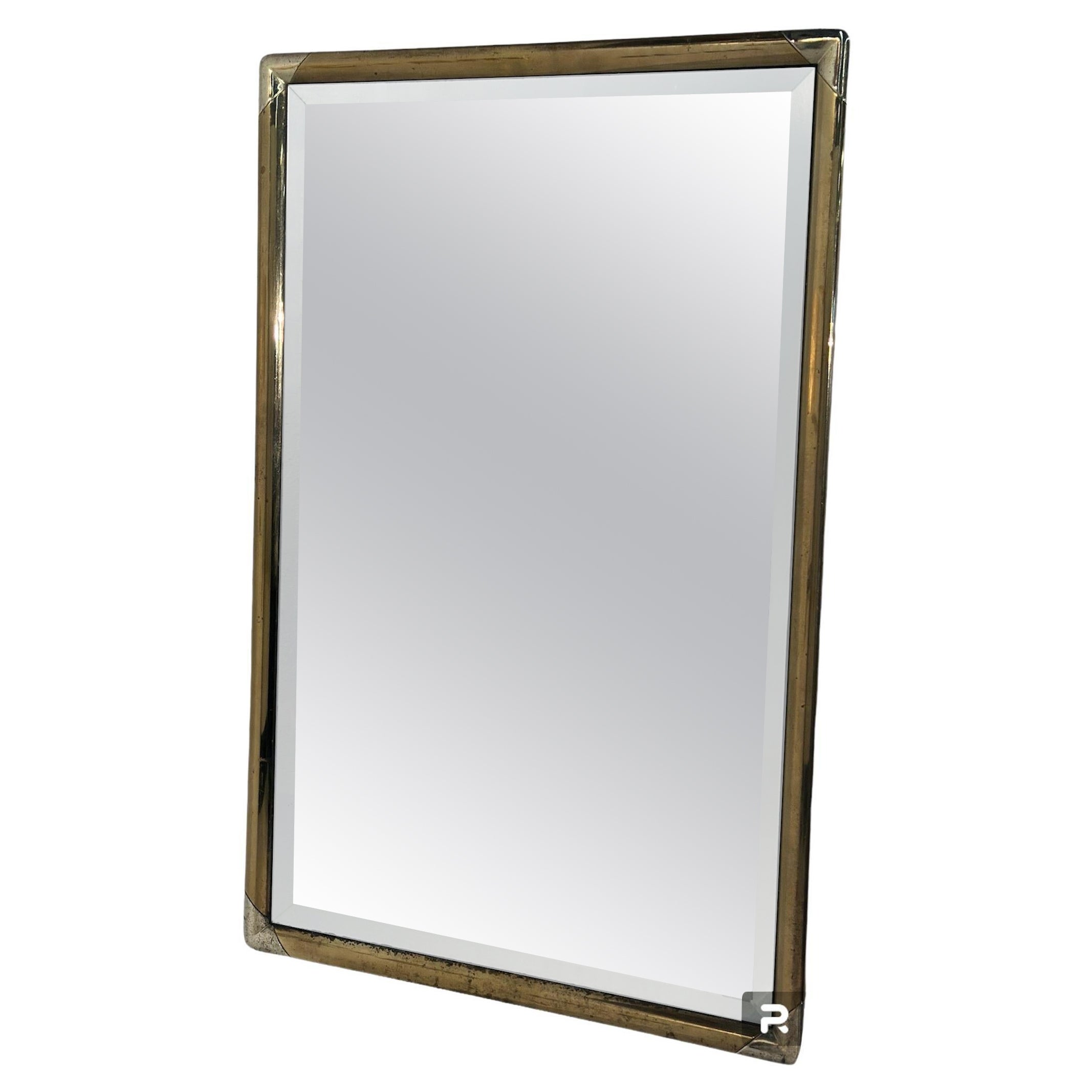 Vintage Italian Rectangular Wall Mirror 1960