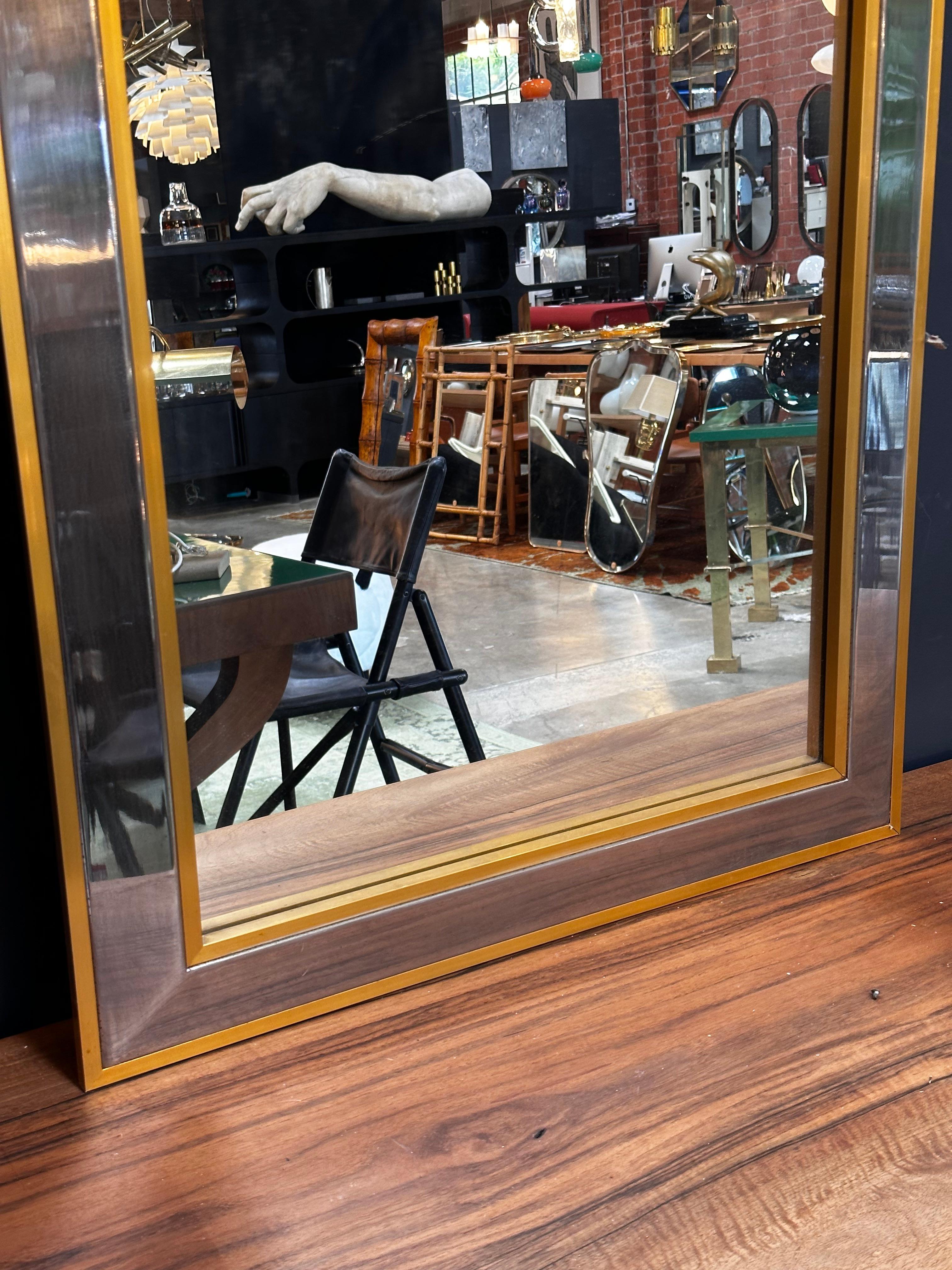 Mid-Century moderno Specchio da parete rettangolare italiano vintage anni '1980 in vendita