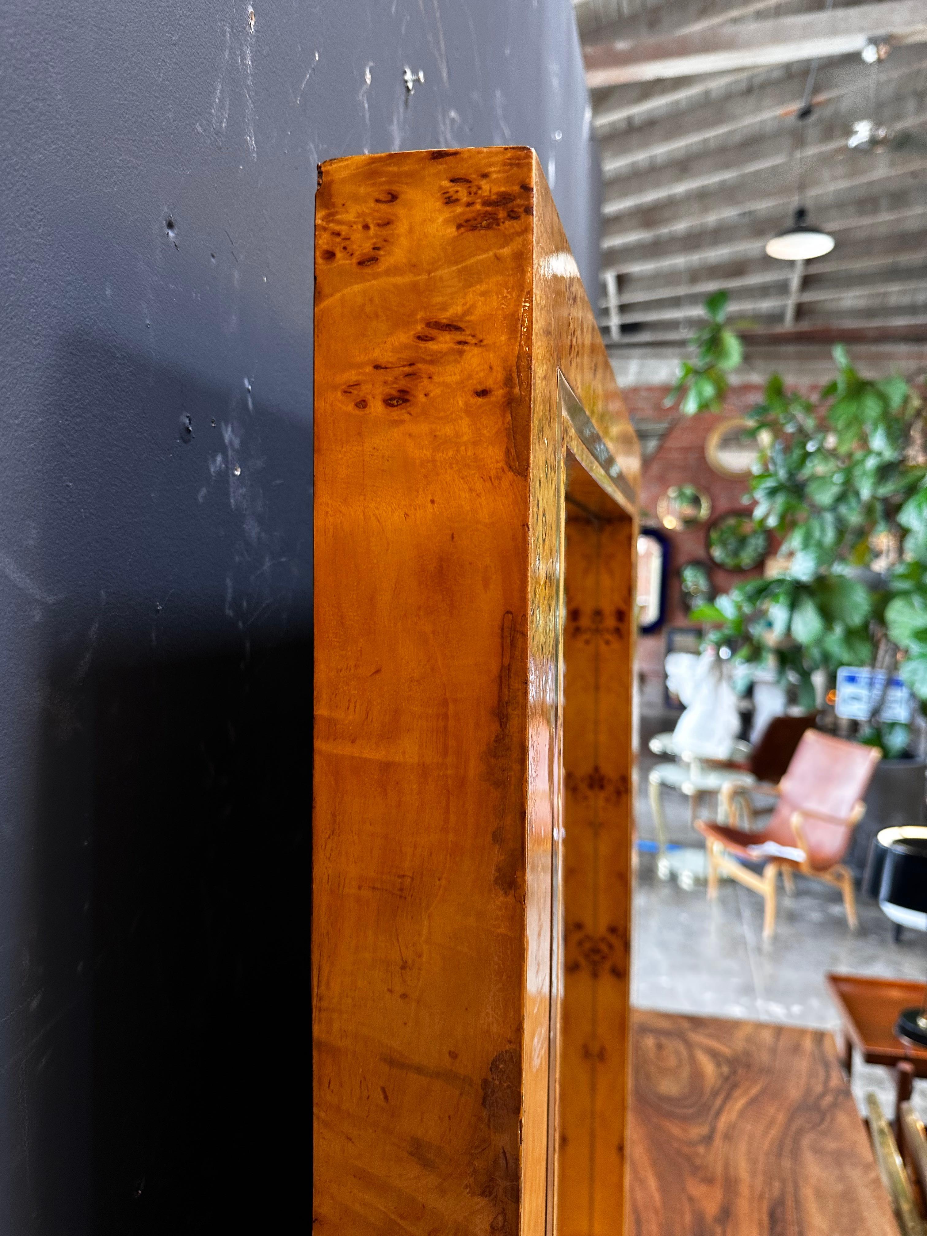 Vintage Italian Rectangular Wall Mirror by Romeo Rega 1980s In Good Condition For Sale In Los Angeles, CA