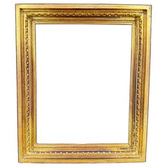 Antique Italian Rectangular Wood Gilt Gold Ornate Art Frame